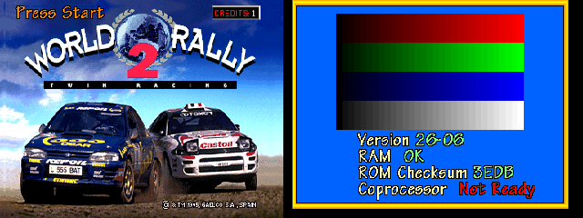World Rally 2: Twin Racing Title Screen